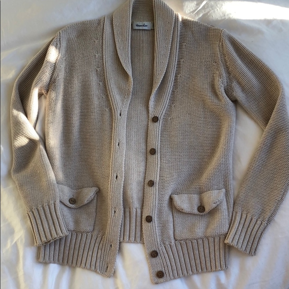 Steven Alan neutral cotton cardigan